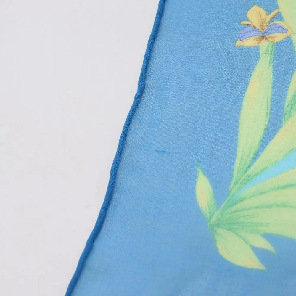 HERMES Blue Silk Scarf - Picture 5 of 5